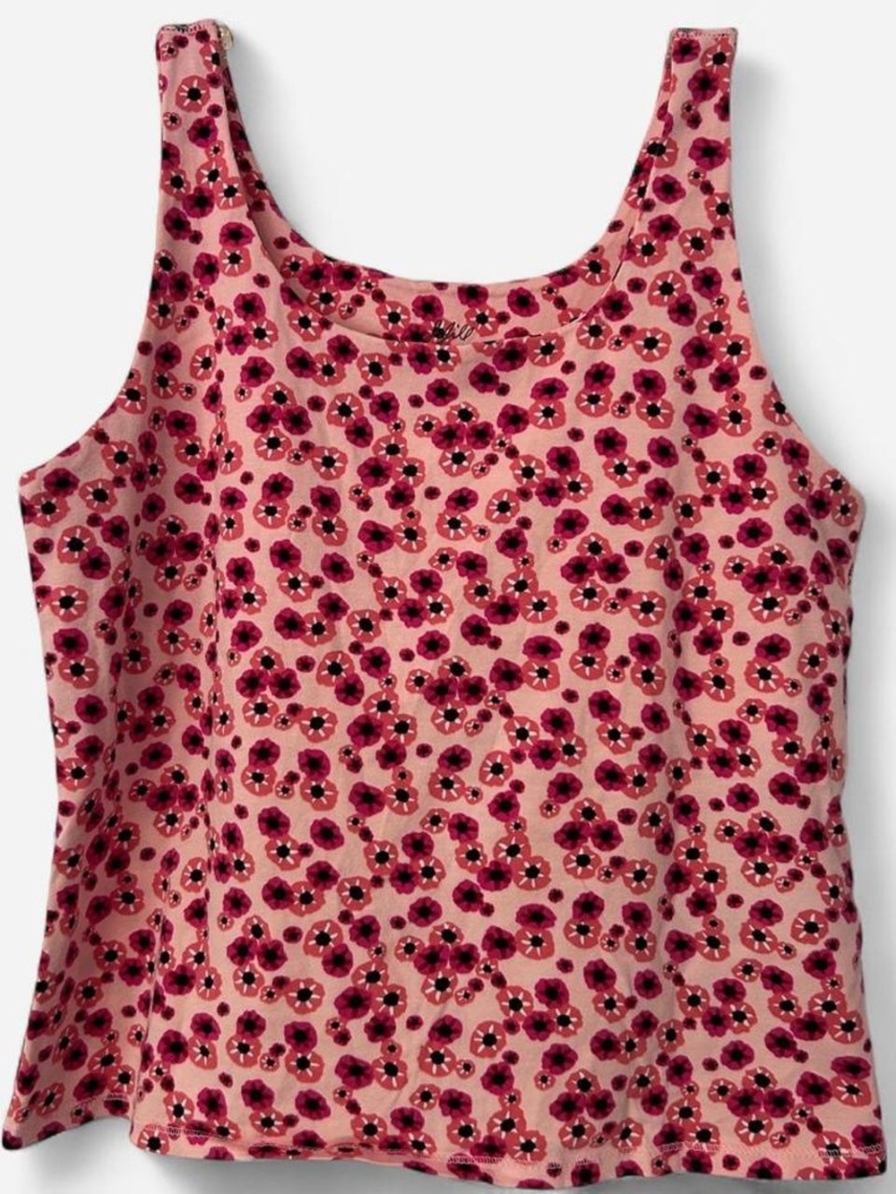 Pink Floral Built-In Bra Tank Top